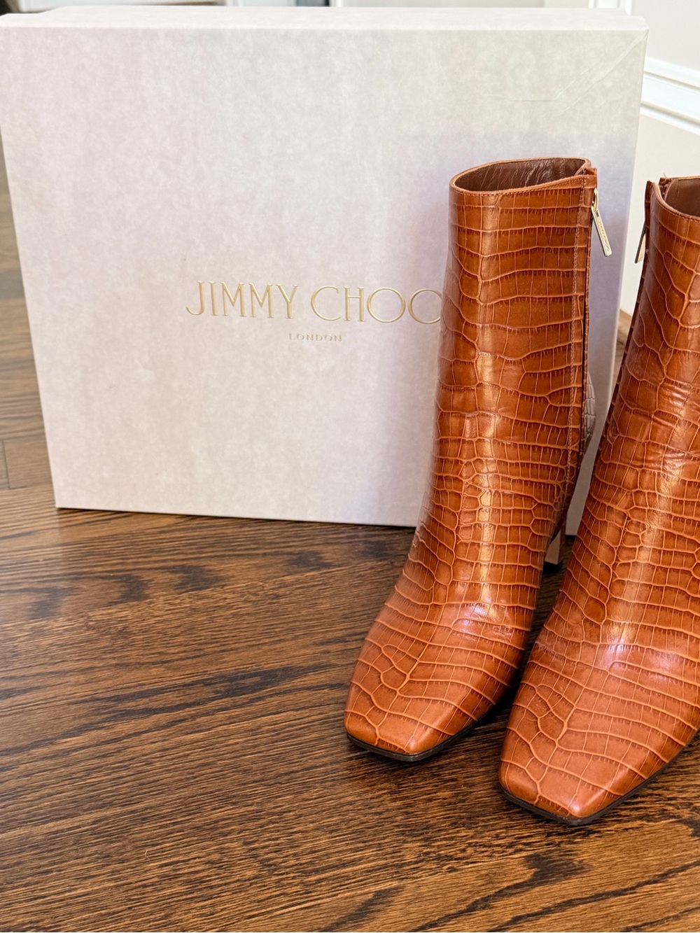 Jimmy Choo Minori 100 Ankle boots, size 37, Croc embossed leather - Picture 9 of 14